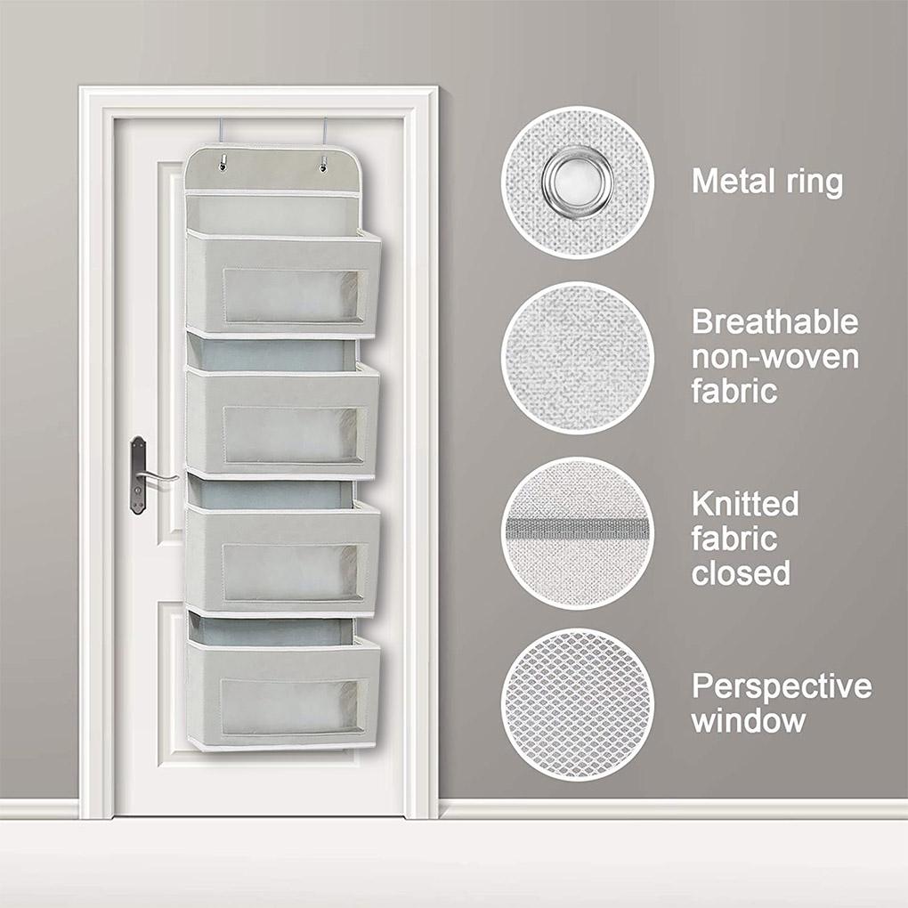 Over Door Hanging Storage Bag 6 Pouch Bedroom Socks Mesh Pocket Holder Closet Household Playroom Organizer Accessories