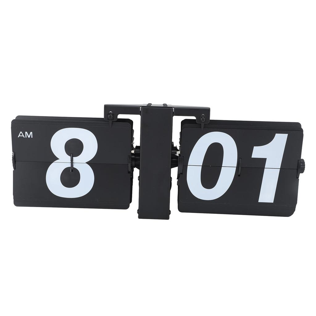 Flip Clock PVC Stainless Steel Battery Powered Retro Mechanical Digital Automatic Flip Down Desk Clock for Living Room
