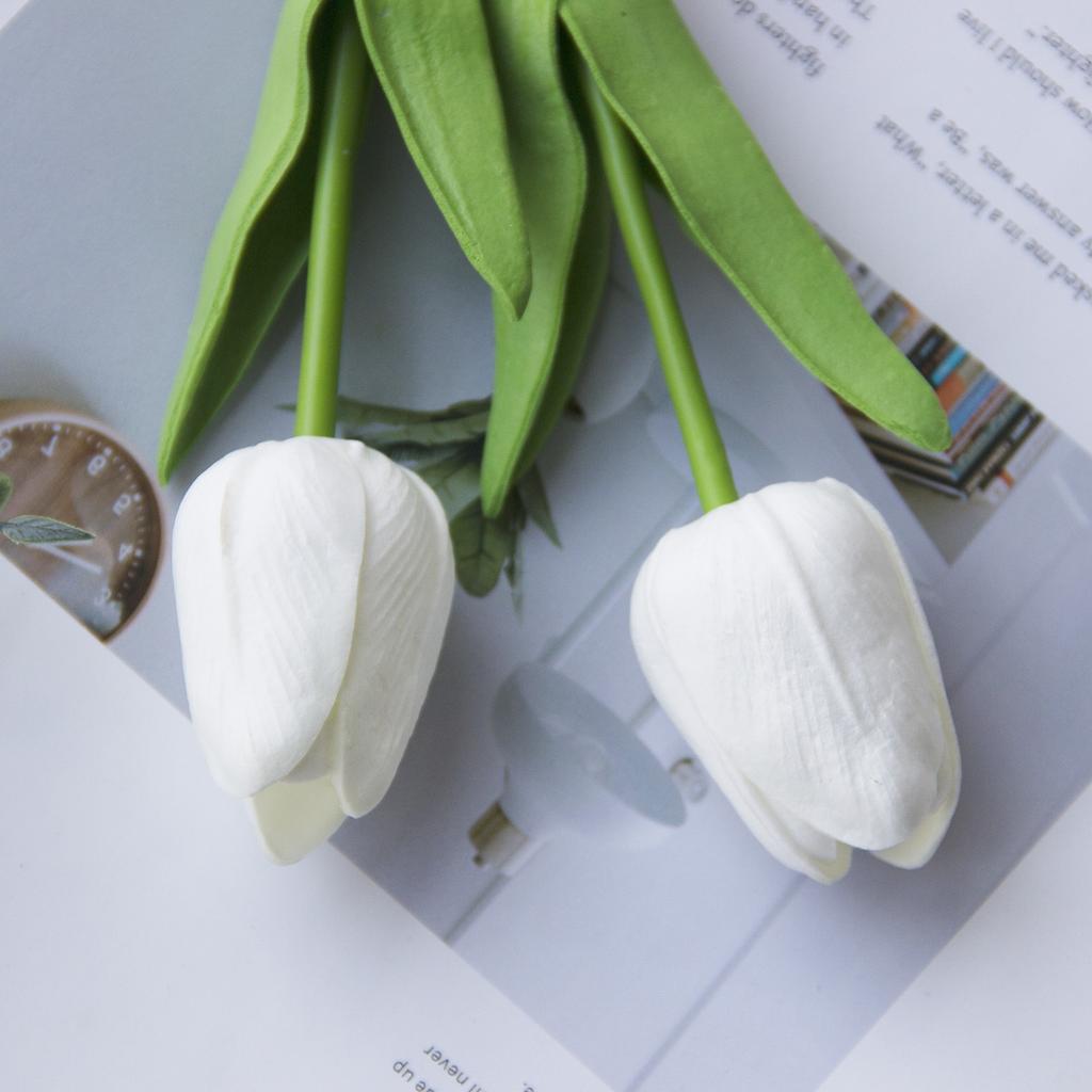 Real Touch Multicolor Artificial Tulips, Fake Tulip Flowers for Home Wedding Decor