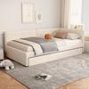Sofa Bed Upholstered Bed 90 X 200 Cm, Extendable Sofa Bed, Pull-out Bed with Castors, Velvet Minimalist Styling, Without Mattress