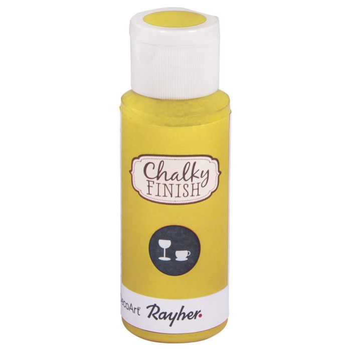 Chalky Finish for glass, flacon 59ml, jaune lumineux