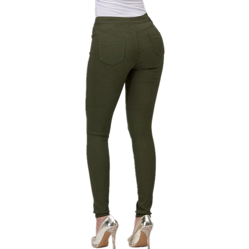 Women's Slim Fit Multi-Color Elastic Denim Pants