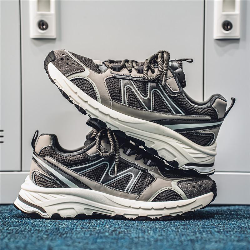 

Новые модные мужские туфли Four Seasons Low top Comfortable Shoes Breathable Casual Sneakers 39 темно серый