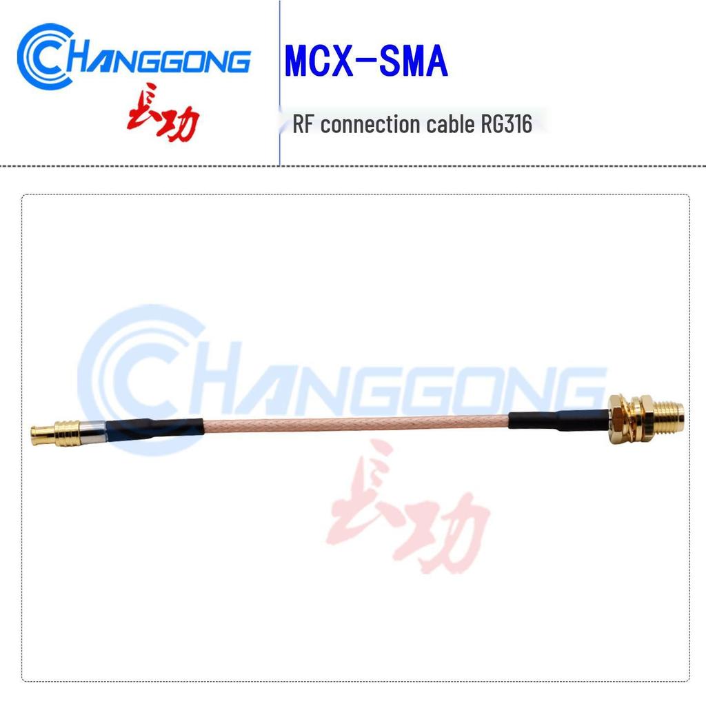 Silver-Plated RG316 MCX-J Male to SMA-K Female RF Connector Extension Cable