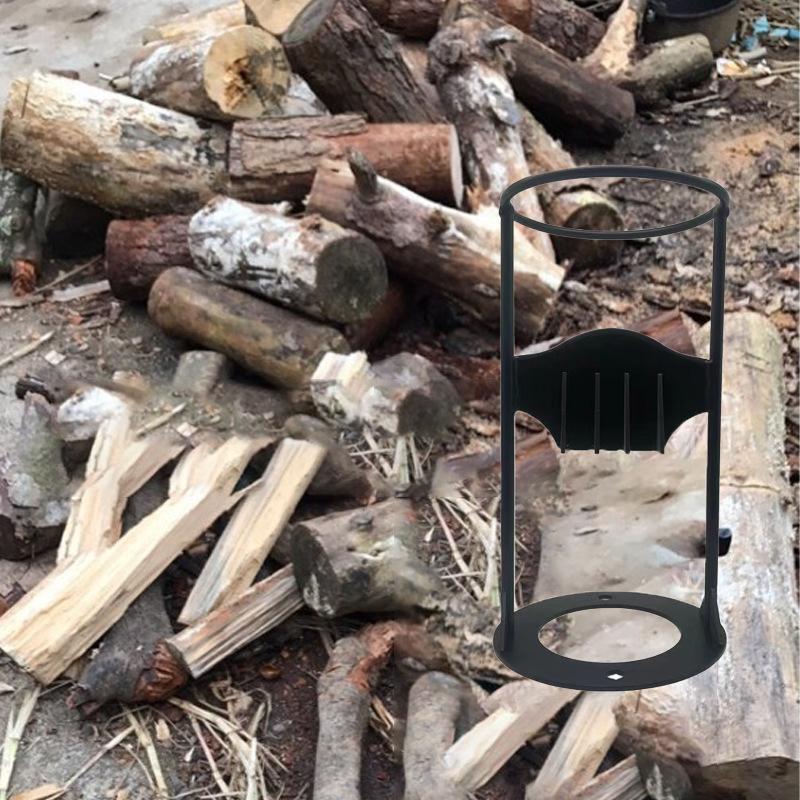 Manual Firewood Distributor Wedge Hatchet Firewood Distributor Handmade Cast Iron Kindling Firewood Splitter Outdoor Tools Drill