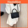 Trendy Street Style Pu Material Small Square Bag With Popular Stitching Detail