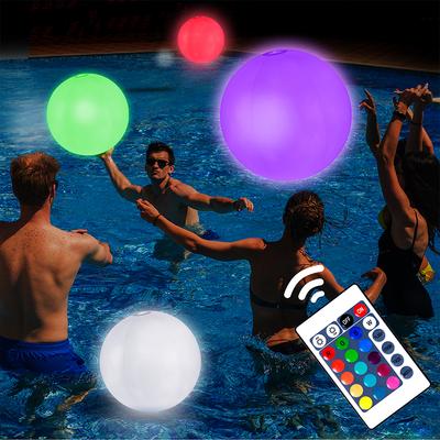 LED-Gartenball mit Fernbedienung, leuchtender LED-Ballon in 16 Farben, ideal für sommerliche Wasserspiele, Strandpartys, Hochzeiten und andere Feierlichkeiten.