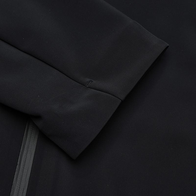 Fila Blue Simple Versatile Hooded Zip Long Sleeve Jacket Men Jackets Black F11M512703FBK