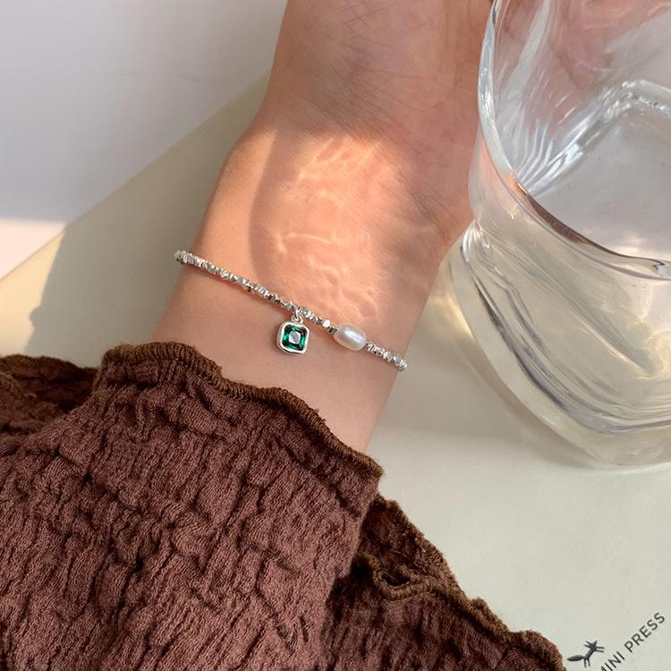 S925 Sterling Silver Pearl Bracelet - Women s Retro Luxe Niche Design 925 Silver