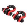 2PCS D Ring Shackle 3/4in D Ring Shackle Heavy Duty Off Road Recovery Shackle with Pulley for Truck