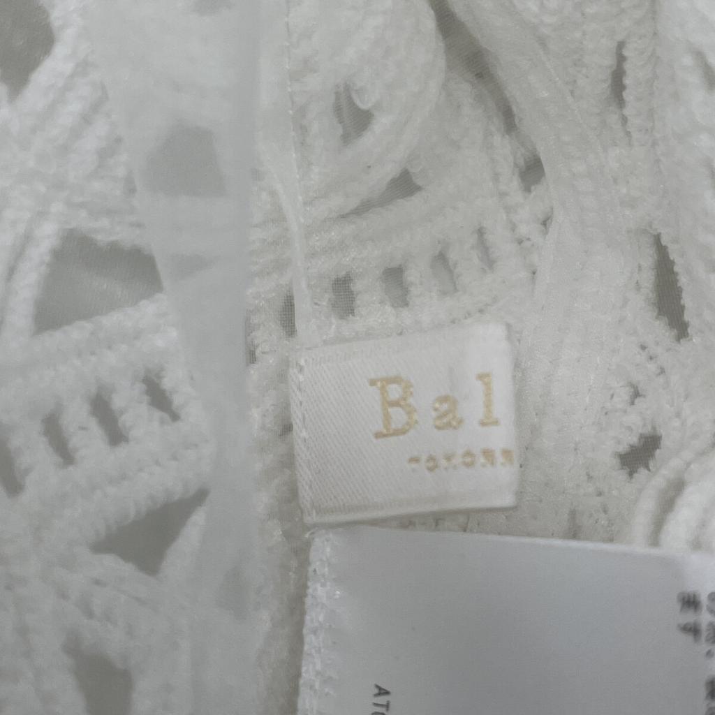 BALLSEY 24 White Circle Motif Embroidery Crew Neck Jacket Jacket 36 whiteUsed