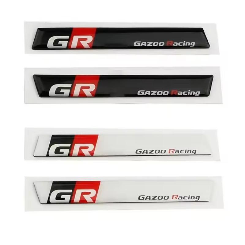 2Pcs Car Rearview Mirror/Door Anti-collision Protector Bar Emblem Badge Sticker for Corolla RAV4 Highlander Camry C-HR Avensis Prado