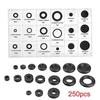 250pcs Natural Rubber Cable Gland Seals Set Assorted Sizes for Connector Protection Cable Entry and Electrical Maintenance