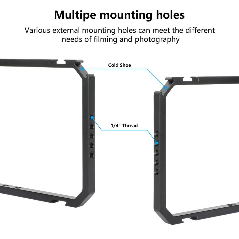 Multi-functional HDRIG Rabbit Cage Phone Mount with 1/4" Screw Hole & Cold Shoe 3874.