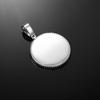 Trendy Hip Hop Round Photo Pendant Necklace with Copper and Zircon Inlays - Customizable