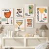 Abstract Vintage Cocktail Color Block Shapes Wall Art Canvas Painting Nordic Posters And Prints Wall Pictures For Bar Club Decor