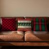 Christmas Plaid Cushion Cover Soft Reversible  Durable Pillow Cover  MultiScene Use for Home  Car Daily Comfort