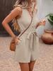 2026 Spring/Summer Women's V-Neck Solid Sleeveless Jumpsuit for Daily Commute