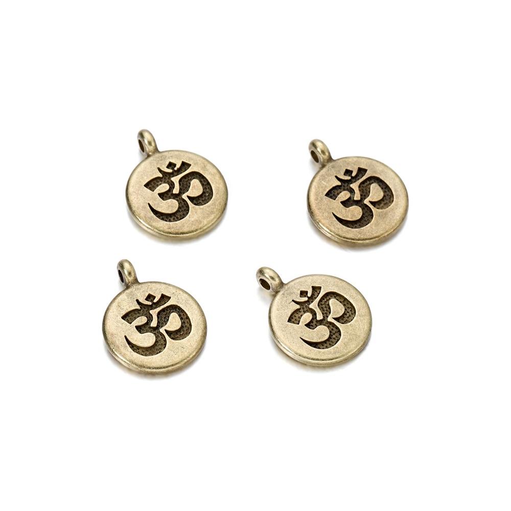 10pcs/lot Antique Chakra Charm Yoga OM Buddha Lotus Charm Pendants For Diy Jewelry Making Findings Bracelet Accessorie