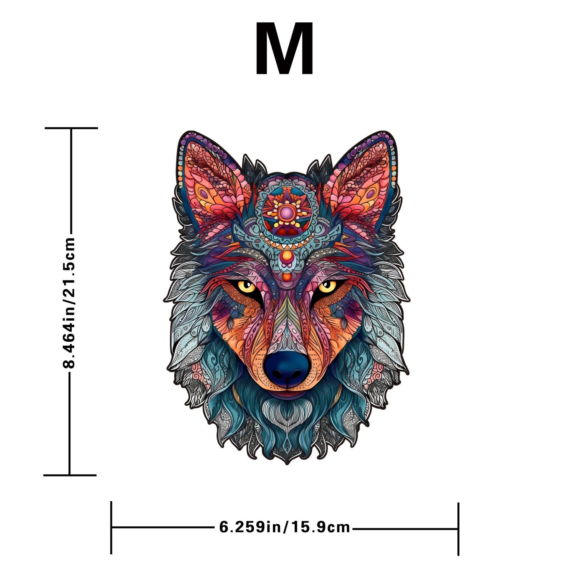 Wolf King Irregular Shape Wooden Jigsaw Puzzle - High Difficulty Decompression Toy