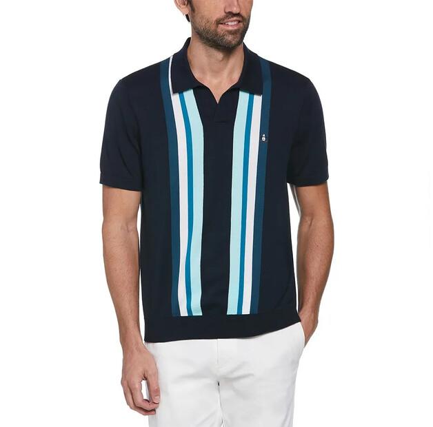 

Original Penguin Text Vertical Stripe поло с короткими рукавами M
