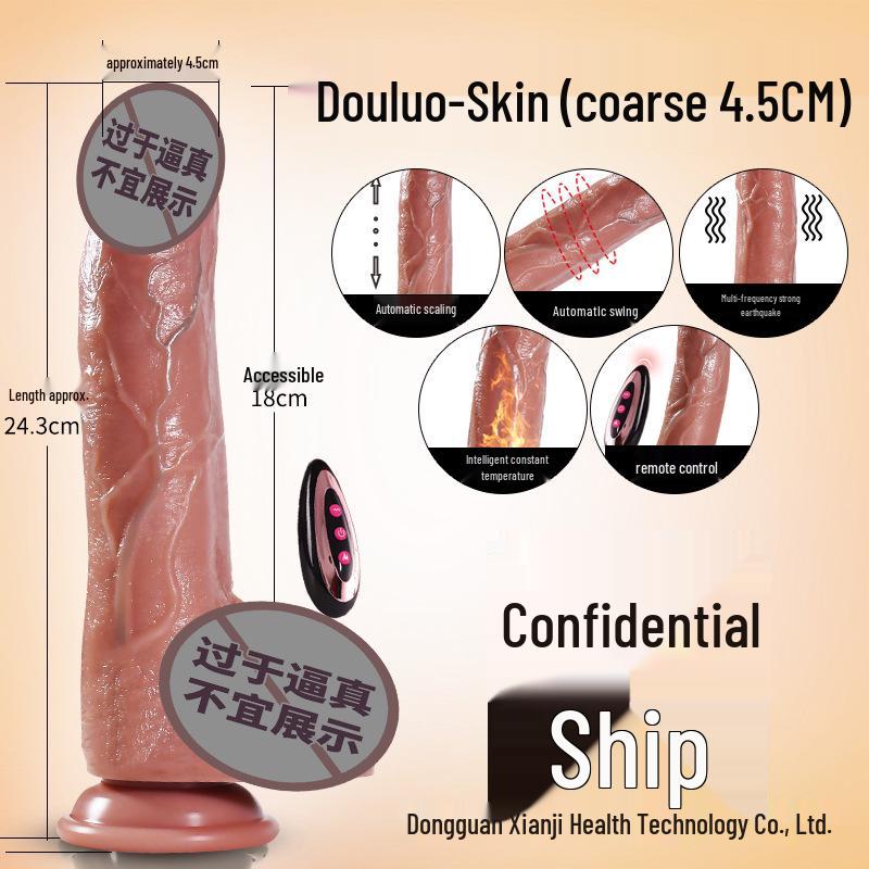Realistic Telescopic Vibrating Dildo for Women - Adult Sex Toy