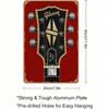 Gibson Les Paul Custom Vintage Tin Sign 8x12 Inch Retro Rock Wall Decor Man Cave Home Bar Music Studio