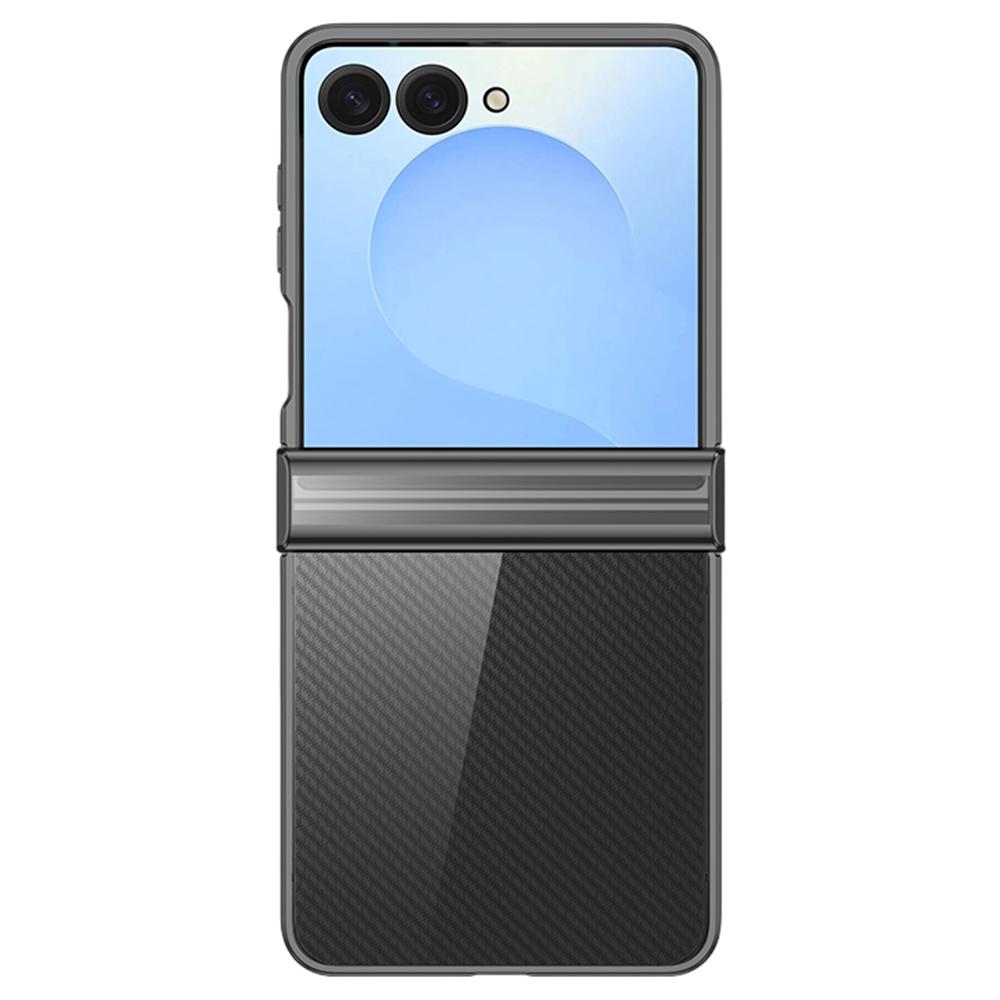 For Samsung Galaxy Z Flip7 5G Case Hinge Design Electroplating PC Clear Phone Cover