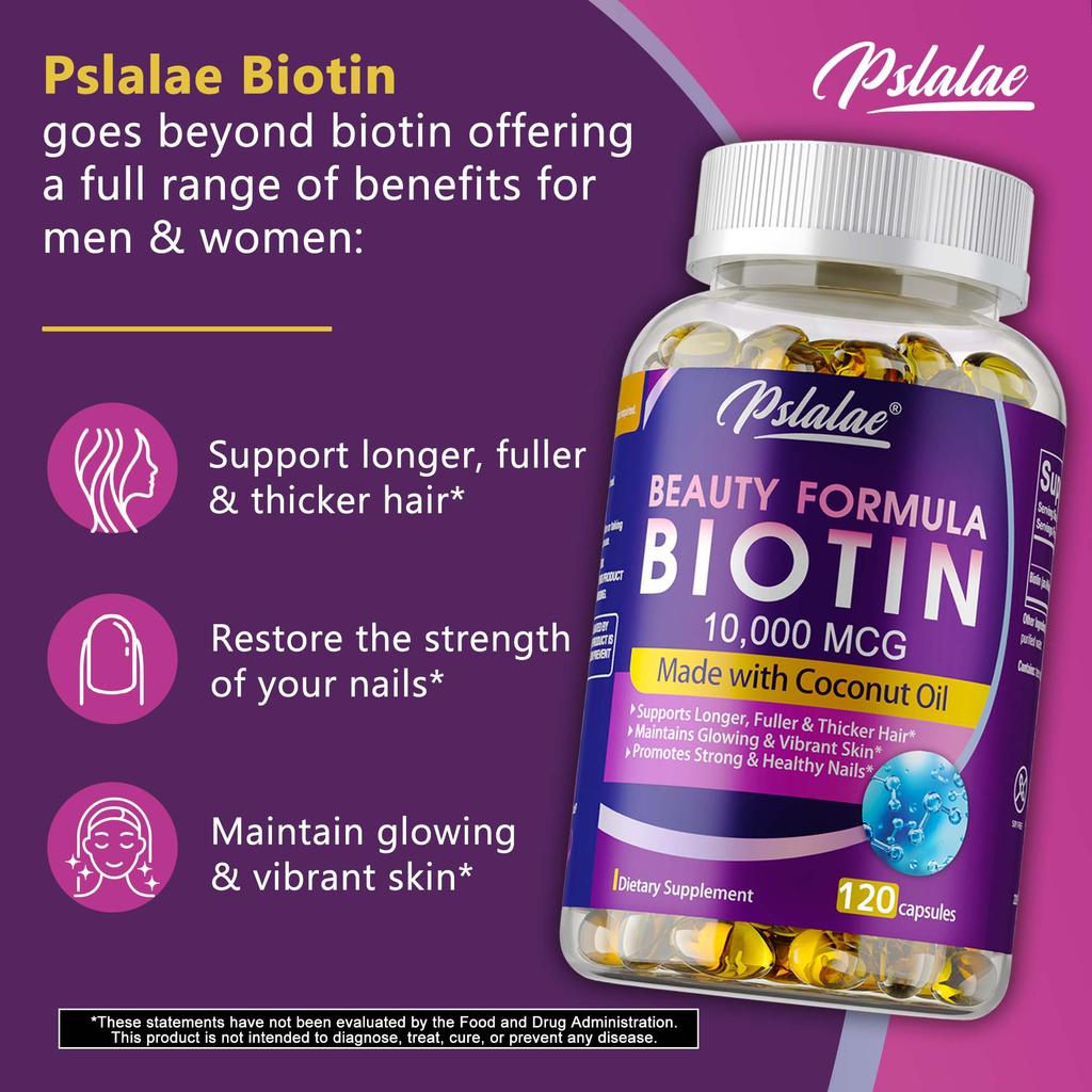 Biotin 10000 mcg - Udržujte pružnost pokožky a podporujte zdravý růst vlasů