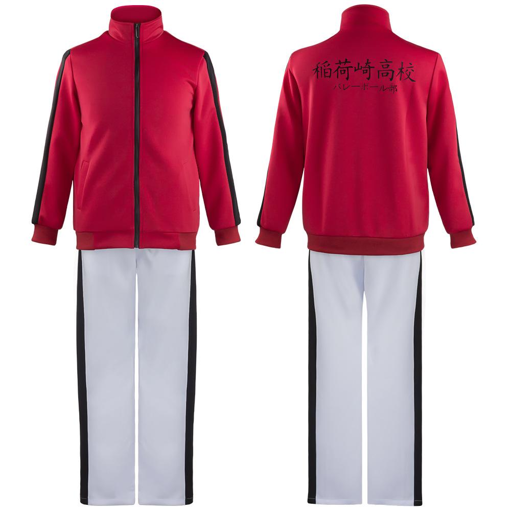 Inarizaki High Hoodie Cosplay Costume Haikyuu Printed Sweatshirt for Halloween Party