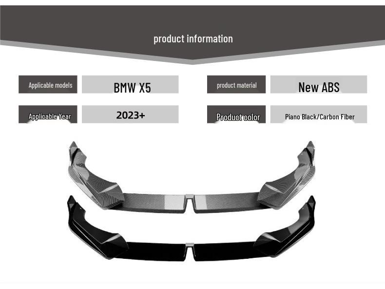 2023+ BMW X5 G05 LCI Sport MP Frontlippen-Splitter Stoßstangen-Modifikation
