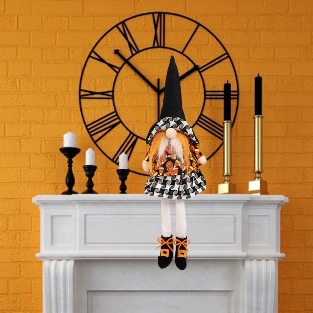Cute Halloween Long-legg Elf Unique Faceless Gnome Ornaments Long Legged Gnome Doll  Holiday Gift
