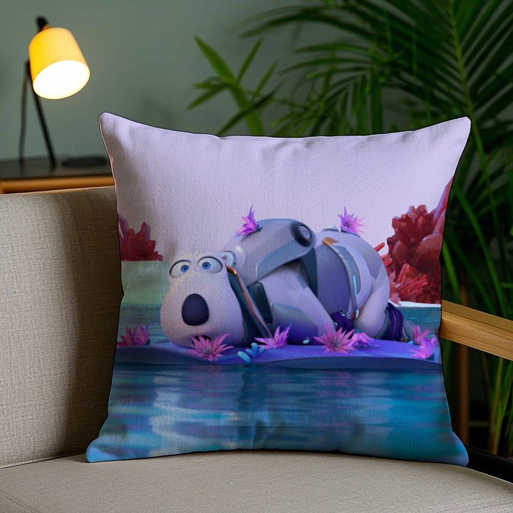 Cute B-Backkom Pillow Case Home Dorm Chair Back Short Plush Double-sided Printing Office Nap Time Cushion Cover