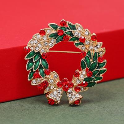 Creative Christmas Brooch Female Cute Japanese Cartoon Versatile Pin High-end Temperament Retro Corsage Accessories Gift Tide