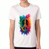 Paw Print Love Ladies Cotton T Shirt, Premium Cotton Graphic, Durable And Casual Fashion. Cute Dog Paw Heart Love Design, Perfect Gift For Dog Mom, Do