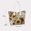 Sunflower Floral Print Tote Bag Fashion Ladies Large Capacity Casual Outdoor Daily Use Handbag
