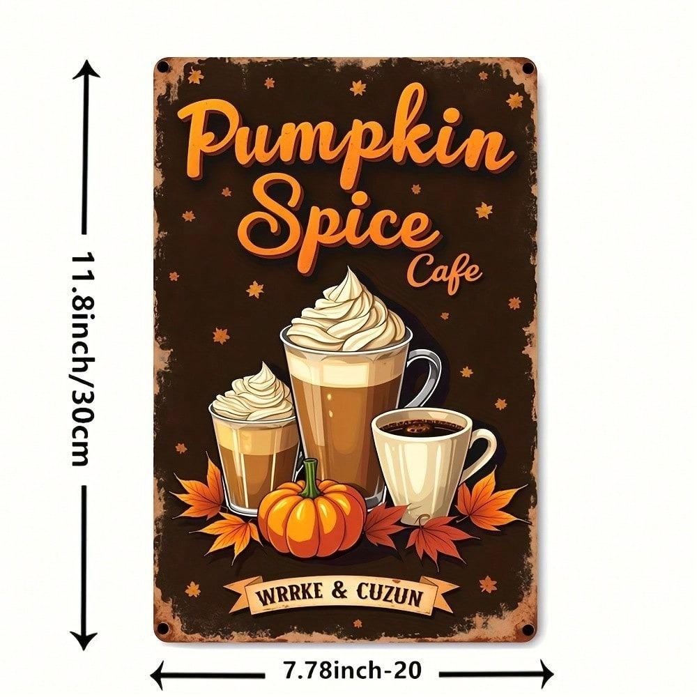 Art Mural Métallique Panneau en Étain Vintage Décor de Ferme Cuisine Café Rétro Maison Rustique