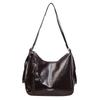 Foreign Trade Fashion Retro Large-capacity Shoulder Bag Trendy Versatile Pu Backpack Women's Casual Soft Leather Messenger Bag