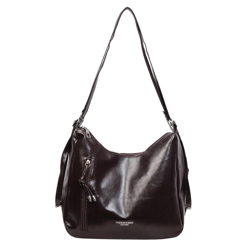 Foreign Trade Fashion Retro Large-capacity Shoulder Bag Trendy Versatile Pu Backpack Women's Casual Soft Leather Messenger Bag