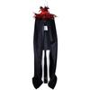 Halloween Shawl Velvet Fabric Demon Angel Costume Cloak Easy Strap Faux Feather Collar Halloween Cosplay Cloak