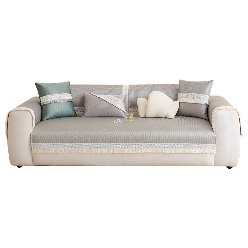 Ice Silk Sofa Cushion Summer Summer Non-Slip Mat Cushion  New French Cream Wind Sofa Cover