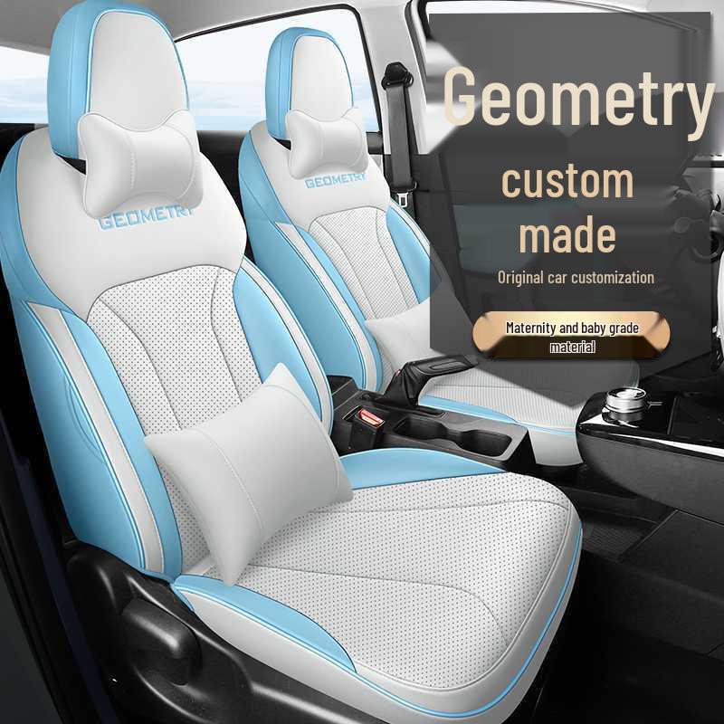 Geometry E Uniwersalne Skórzane Pokrowce na Fotele Samochodowe - Pełne Pokrycie, Na Wszystkie Pory Roku