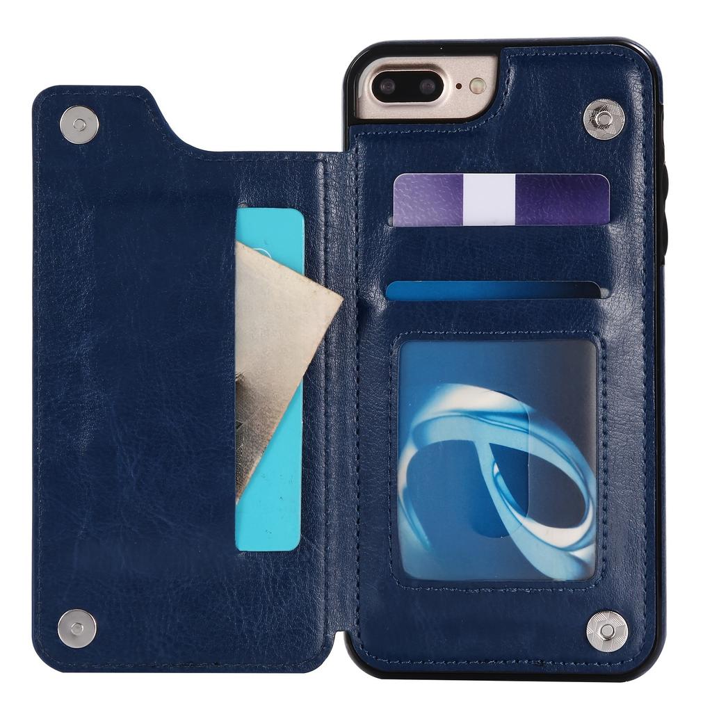 Handytasche, Brieftaschen-Handyhülle mit Kartenhalter, PU-Lederhülle mit Ständer und Kartenfächern, doppeltem Magnetverschluss und langlebiger, stoßfester Hülle für das iPhone