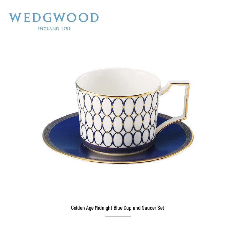 Wedgwood Golden Age Midnight Blue Cup and Saucer Set