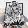 Summer thin cotton and linen scarf women's versatile temperament fashion silk scarf travel sunscreen scarf air-conditioned room shawl dual-purpose