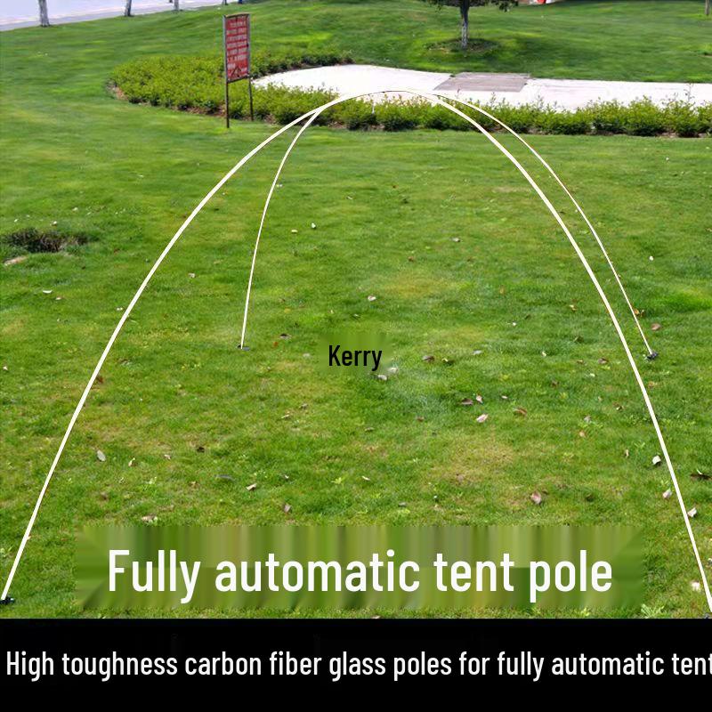 Fully Automatic Fiberglass Tent Poles for Single, Double, or 3-4 Person Tents - Outdoor Accessories