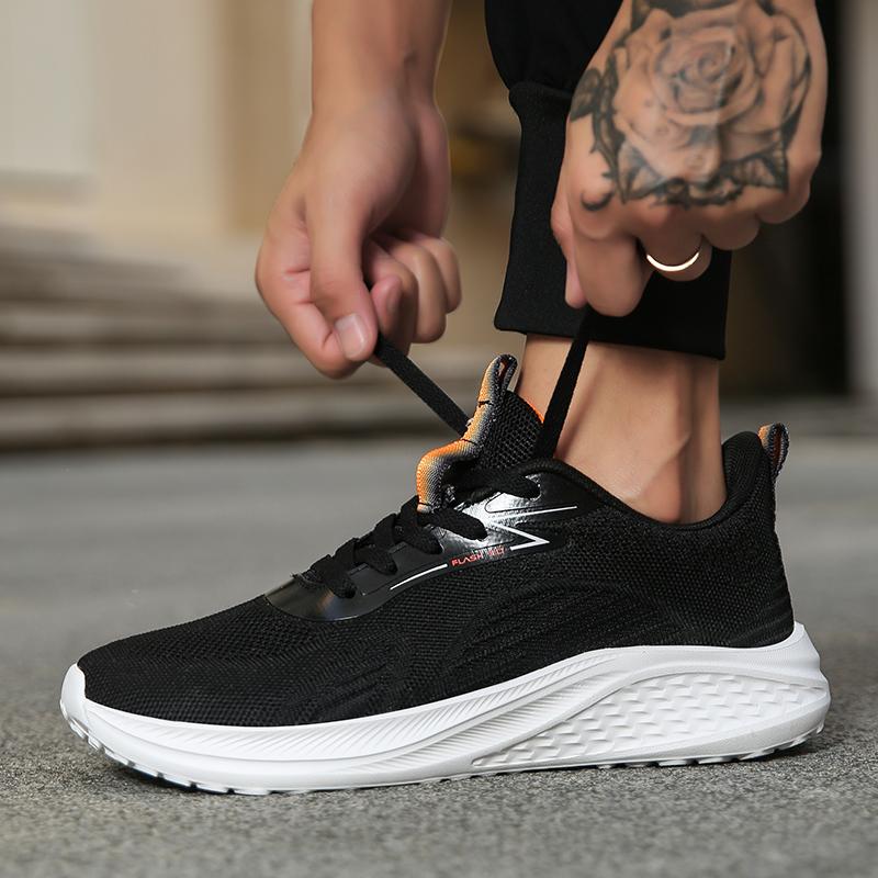 Fashion Men's Summer Versatile Outdoor Travel Anti Slip Soft Sole Breathable Mesh Casual Sneakers Men's Shock-absorbing Running Shoes