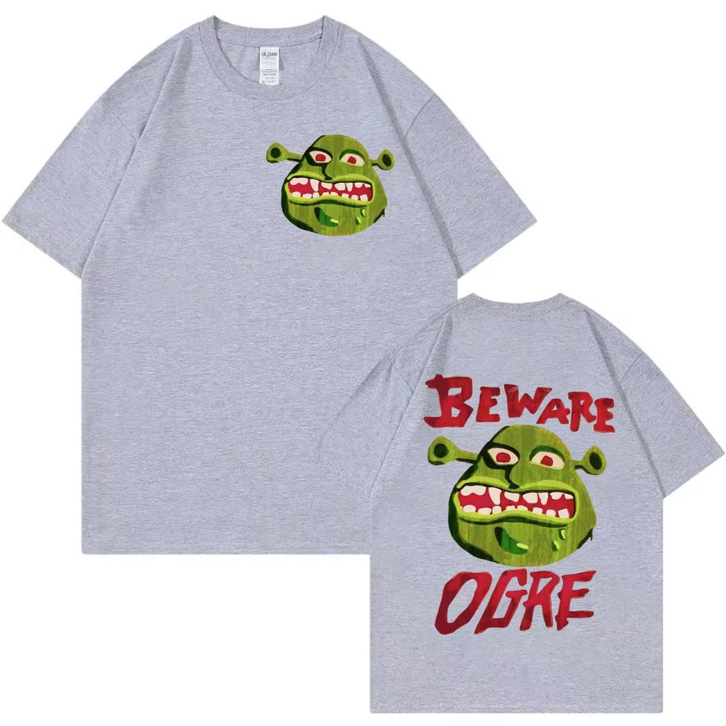 Vintage Animated Film Shrek Graphic T Shirts Men Women Gothic Short Sleeve T-shirt Fashion Casual Oversized T-shirts Streetwear