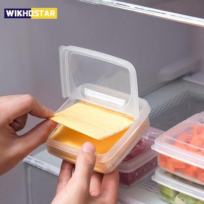 Butter Cheese Storage Box  Transparent Cheese Box Refrigerator Kitchen Fruit Vegetable Fresh-keeping Organizer Storage Box