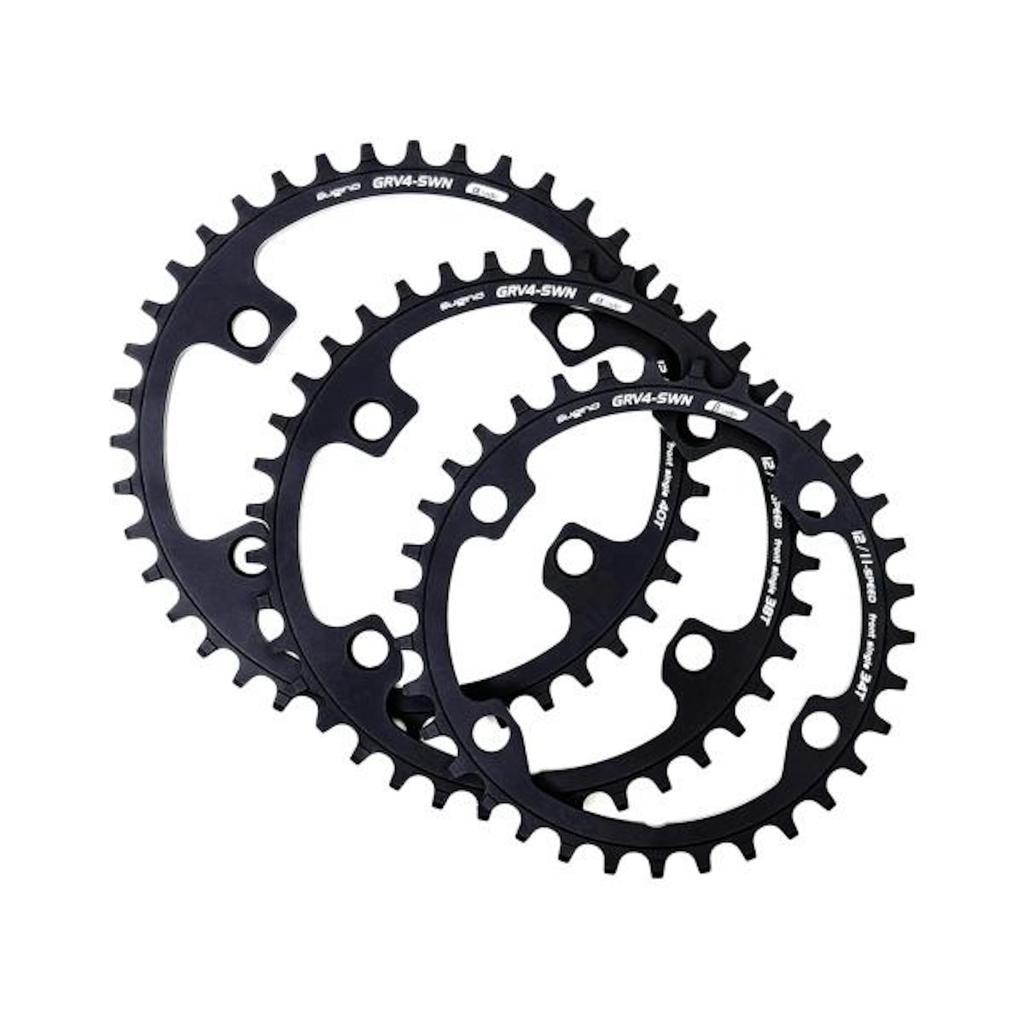 Sugino 42T BLACK for Shimano crank Chainring 1 piece GRV4-SWN 3/32 4-arm (4 bolts)
